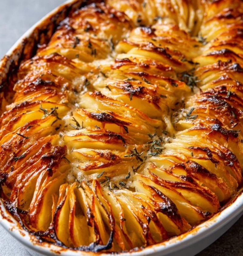 Cheesy Hasselback Potato Gratin Recipe Best Cheeses For Potato Gratin Make Ahead Hasselback Potato Gratin Low Carb Hasselb...