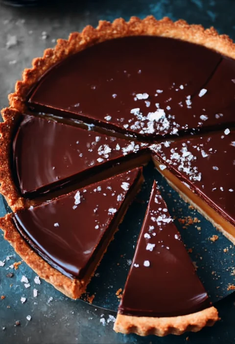 Chocolate Caramel Tart Recipe Best Chocolate Caramel Tart Homemade Chocolate Caramel Tart Easy Chocolate Caramel Tart Reci...