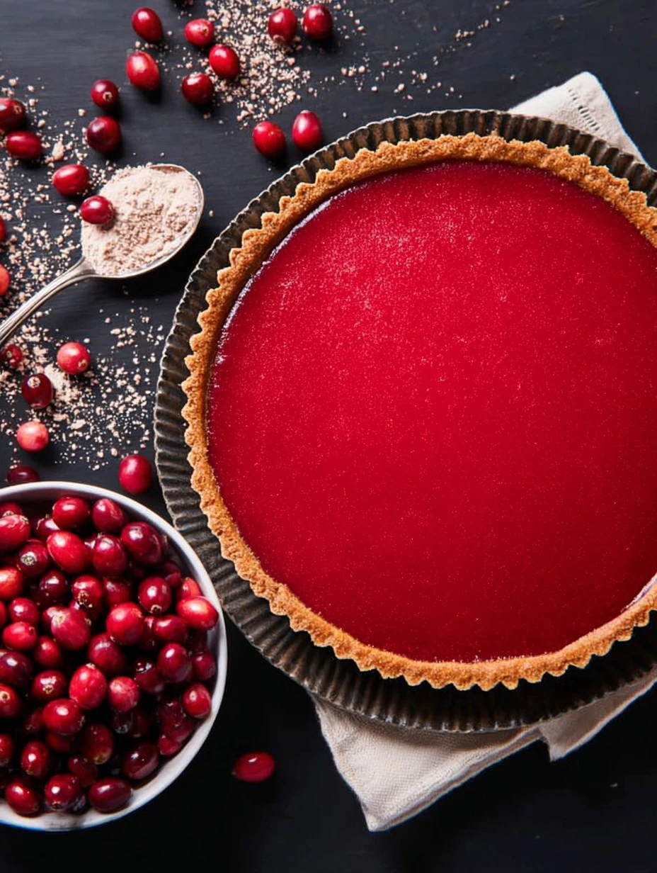 Cranberry Curd Tart Recipe Homemade Cranberry Curd Tart Best Cranberry Curd Tart Cranberry Lemon Curd Tart Gluten-free Cra...