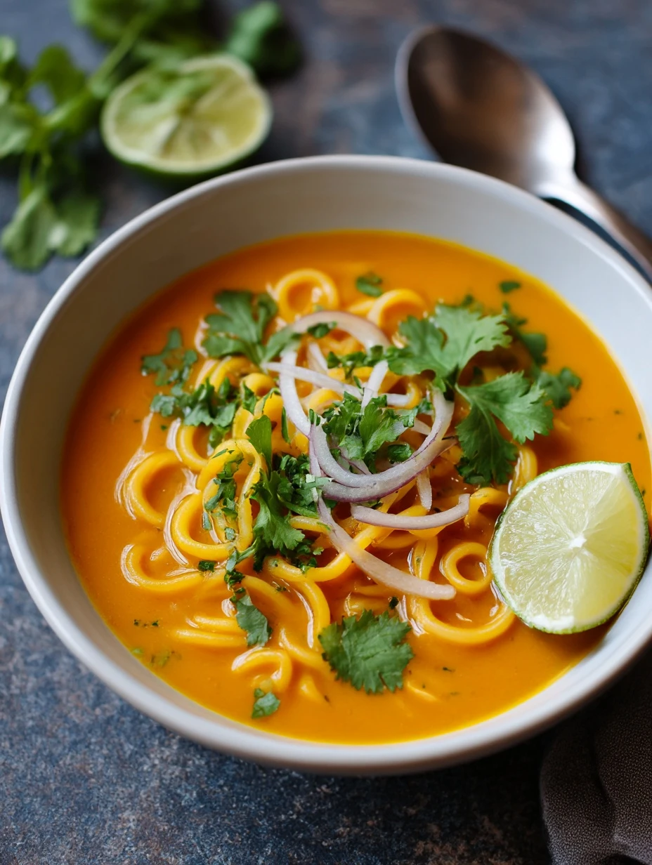 Creamy Butternut Squash Coconut Soup Recipe Vegan Butternut Squash And Coconut Soup Gluten-free Butternut Squash Noodle So...