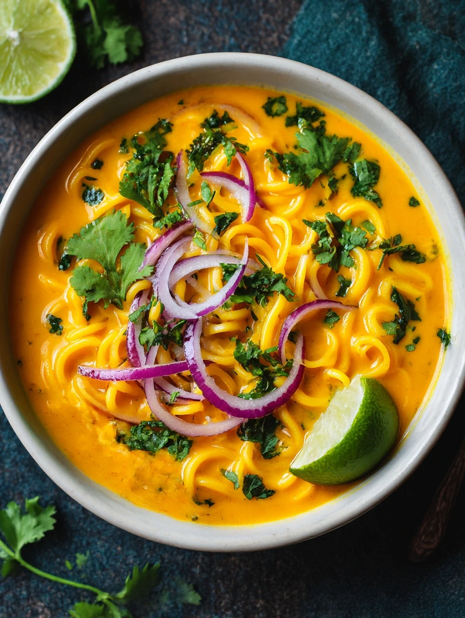 Creamy Butternut Squash and Coconut Noodle Soup