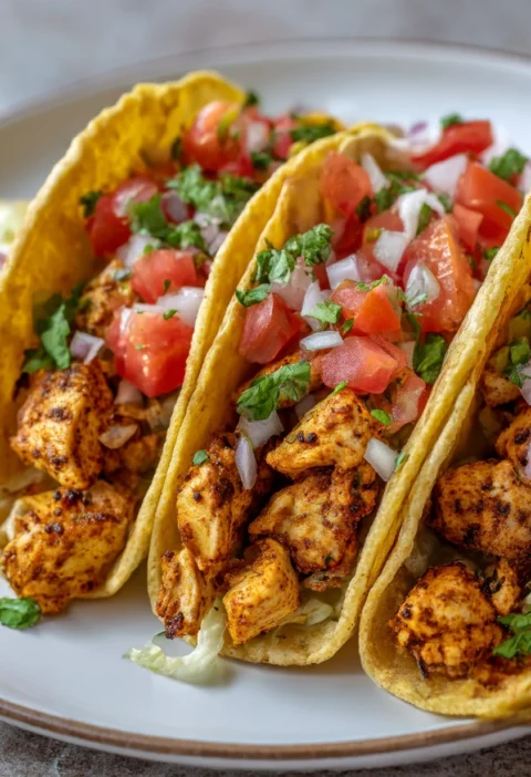 Easy Chicken Tacos Recipe For Beginners Quick And Simple Chicken Tacos Best Chicken Tacos For Families Healthy Homemade Ch...