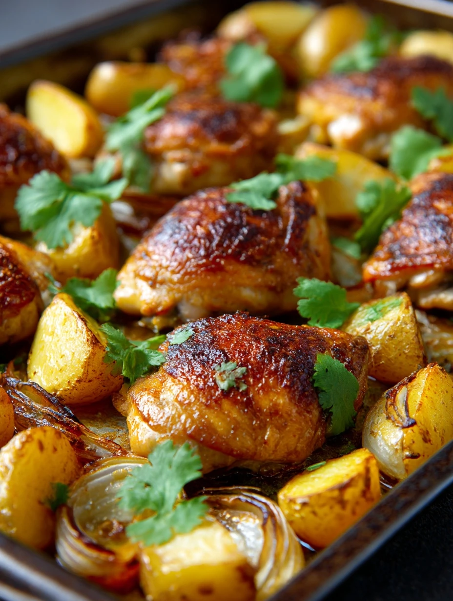 Sheet-Pan Malai Chicken and Potatoes