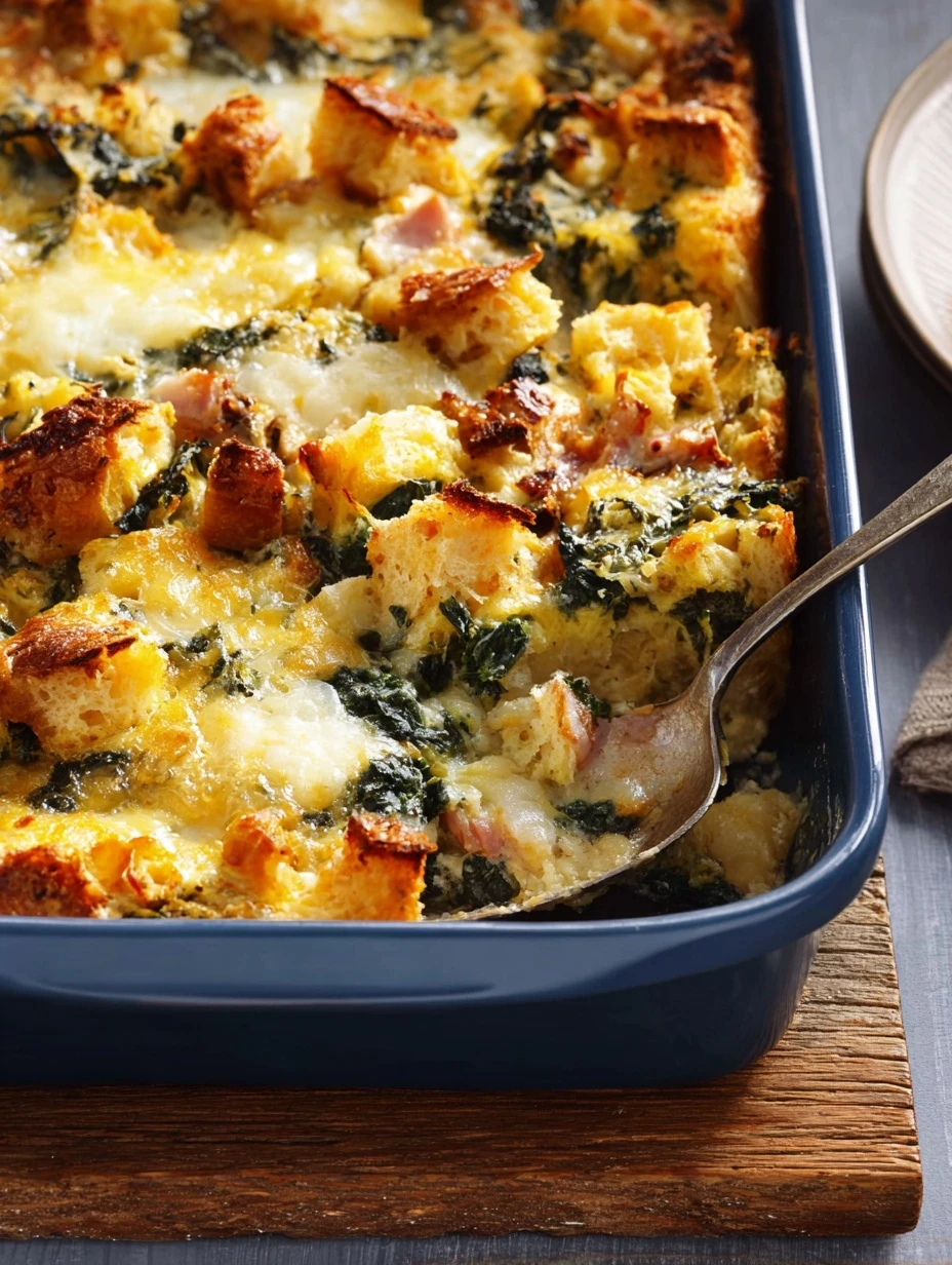 Easy Spinach Gruyère Breakfast Casserole Recipe Healthy Spinach And Gruyère Casserole Ideas Best Cheese For Spinach Brea...