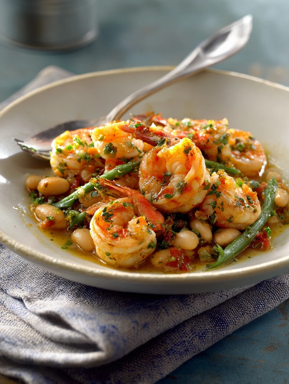 Lemony Shrimp and Bean Stew
