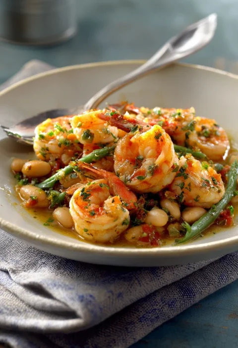 Lemony Shrimp And Bean Stew Recipe Easy Lemony Shrimp Stew Healthy Shrimp Bean Stew Best Shrimp And Bean Stew Lemon Garlic...