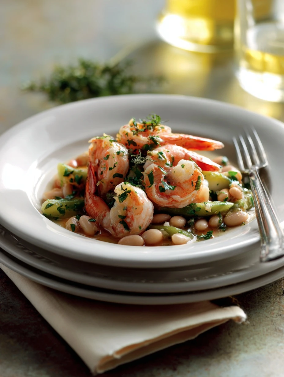 Lemony Shrimp And Bean Stew Recipe Easy Lemony Shrimp Stew Healthy Shrimp Bean Stew Best Shrimp And Bean Stew Lemon Garlic...