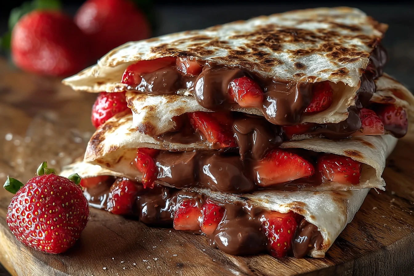 Nutella Strawberry Quesadilla