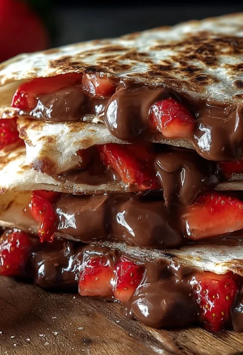Nutella Strawberry Quesadilla Recipe Easy Nutella Strawberry Quesadilla Homemade Nutella Strawberry Quesadilla Best Chocol...
