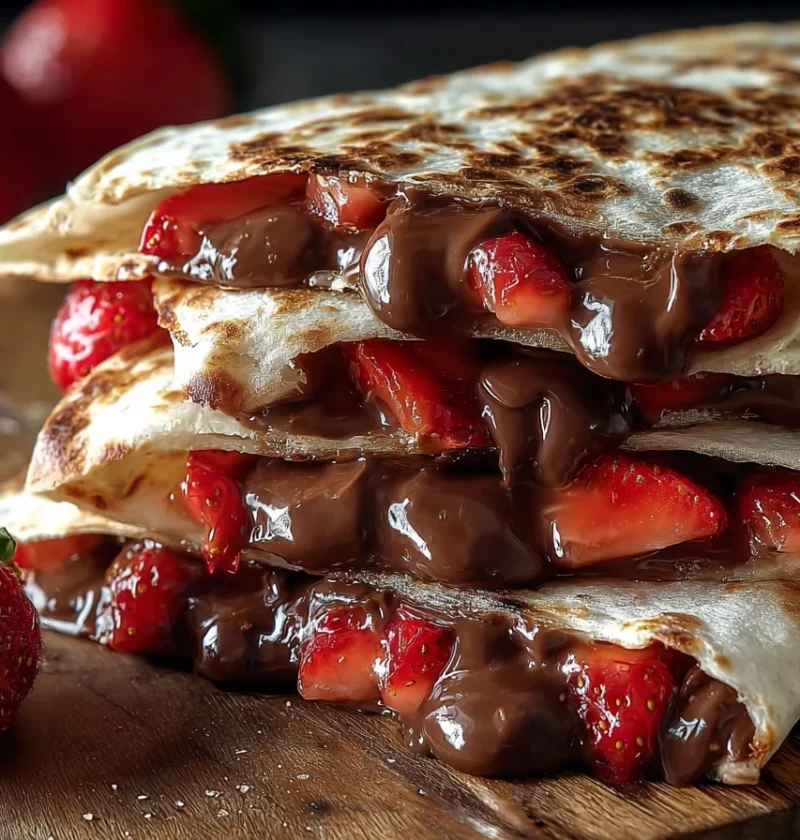 Nutella Strawberry Quesadilla Recipe Easy Nutella Strawberry Quesadilla Homemade Nutella Strawberry Quesadilla Best Chocol...