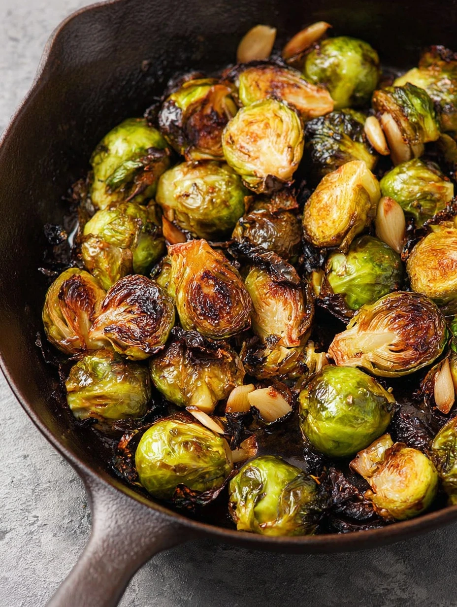 Roasted Brussels Sprouts With Garlic Recipe Best Garlic Roasted Brussels Sprouts Easy Garlic Roasted Brussels Sprouts Bals...