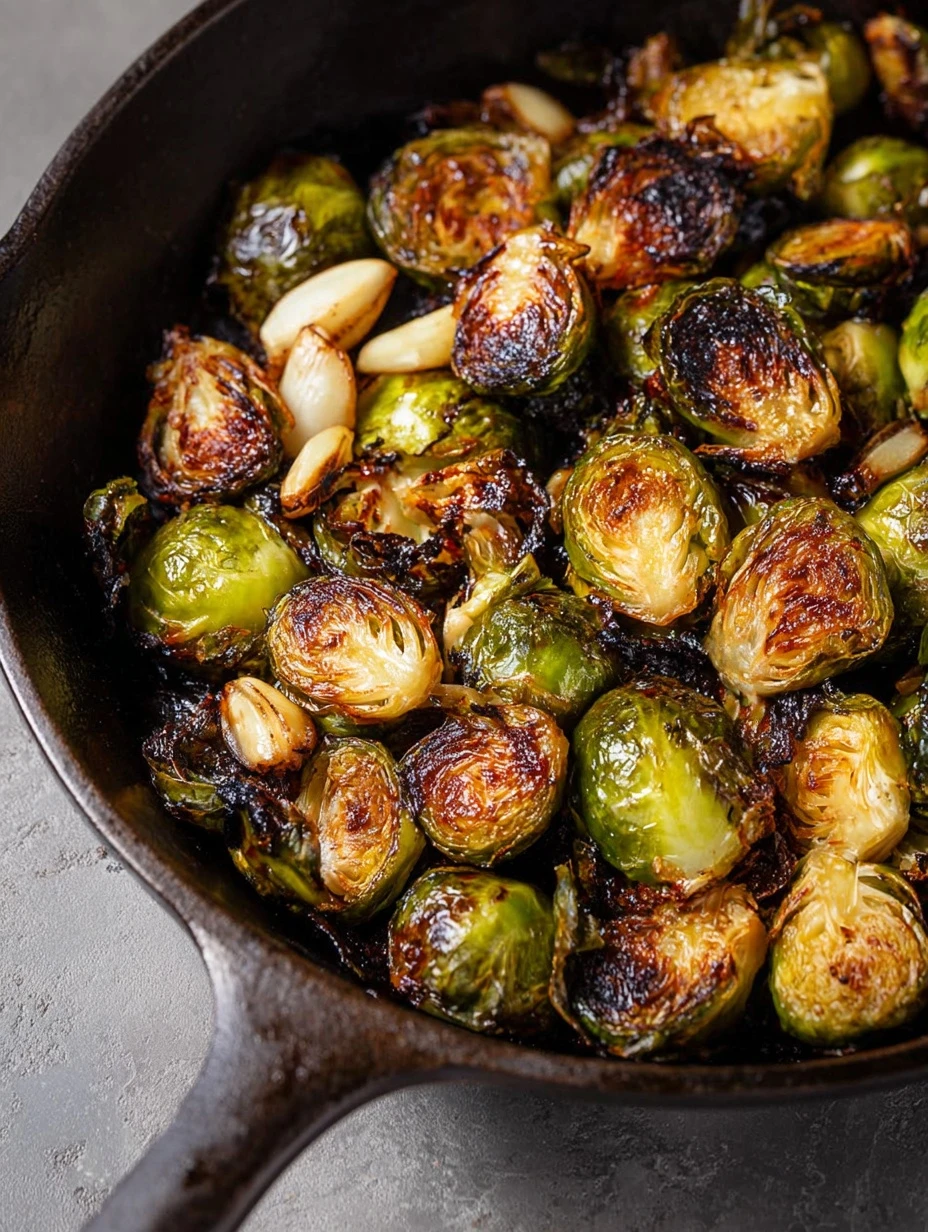 Roasted Brussels Sprouts With Garlic