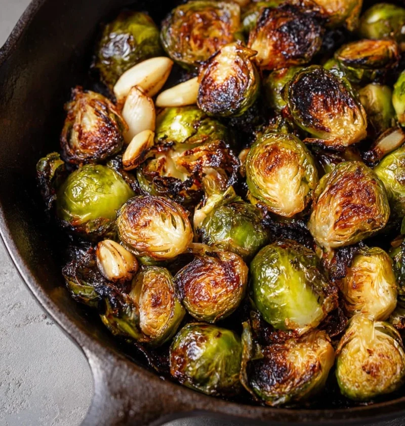 Roasted Brussels Sprouts With Garlic Recipe Best Garlic Roasted Brussels Sprouts Easy Garlic Roasted Brussels Sprouts Bals...