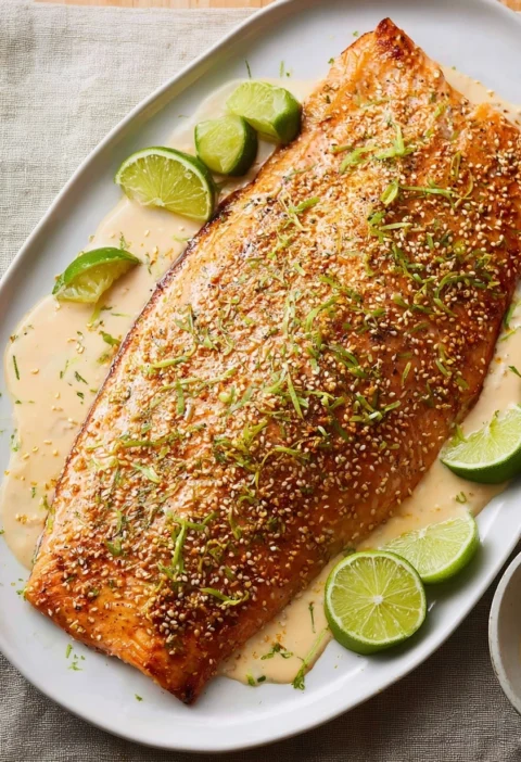 Roasted Salmon With Miso Cream Recipe Best Miso Cream Sauce For Salmon How To Make Miso Cream For Salmon Gluten-free Roast...