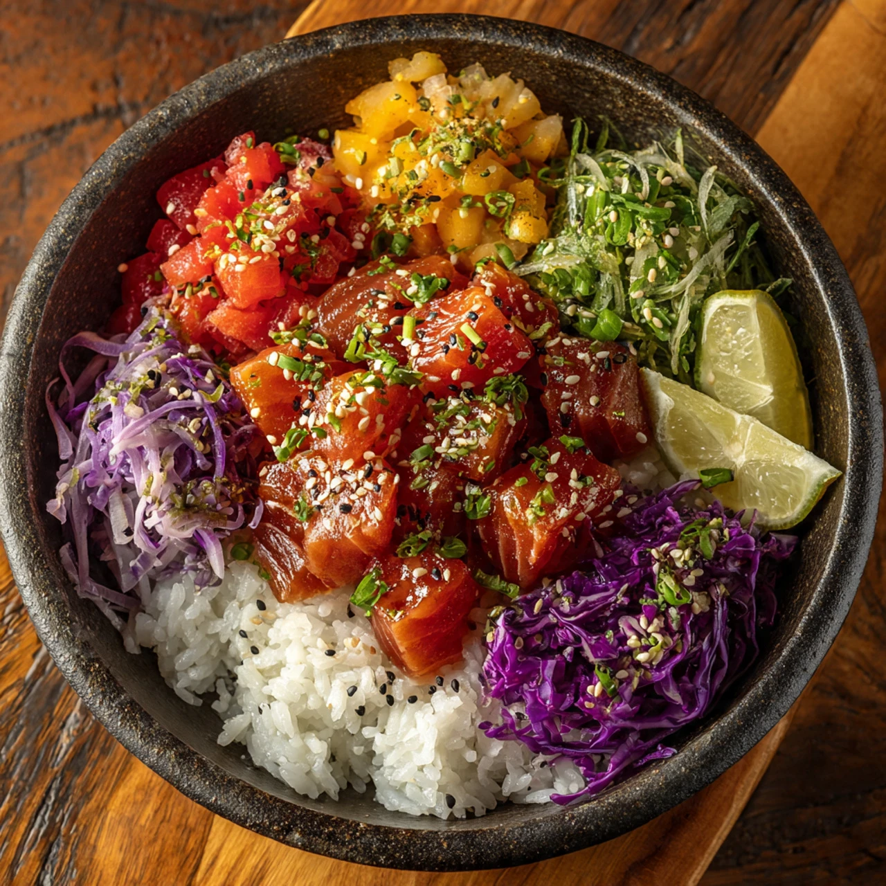 30minute Tuna Salmon Poke Bowls