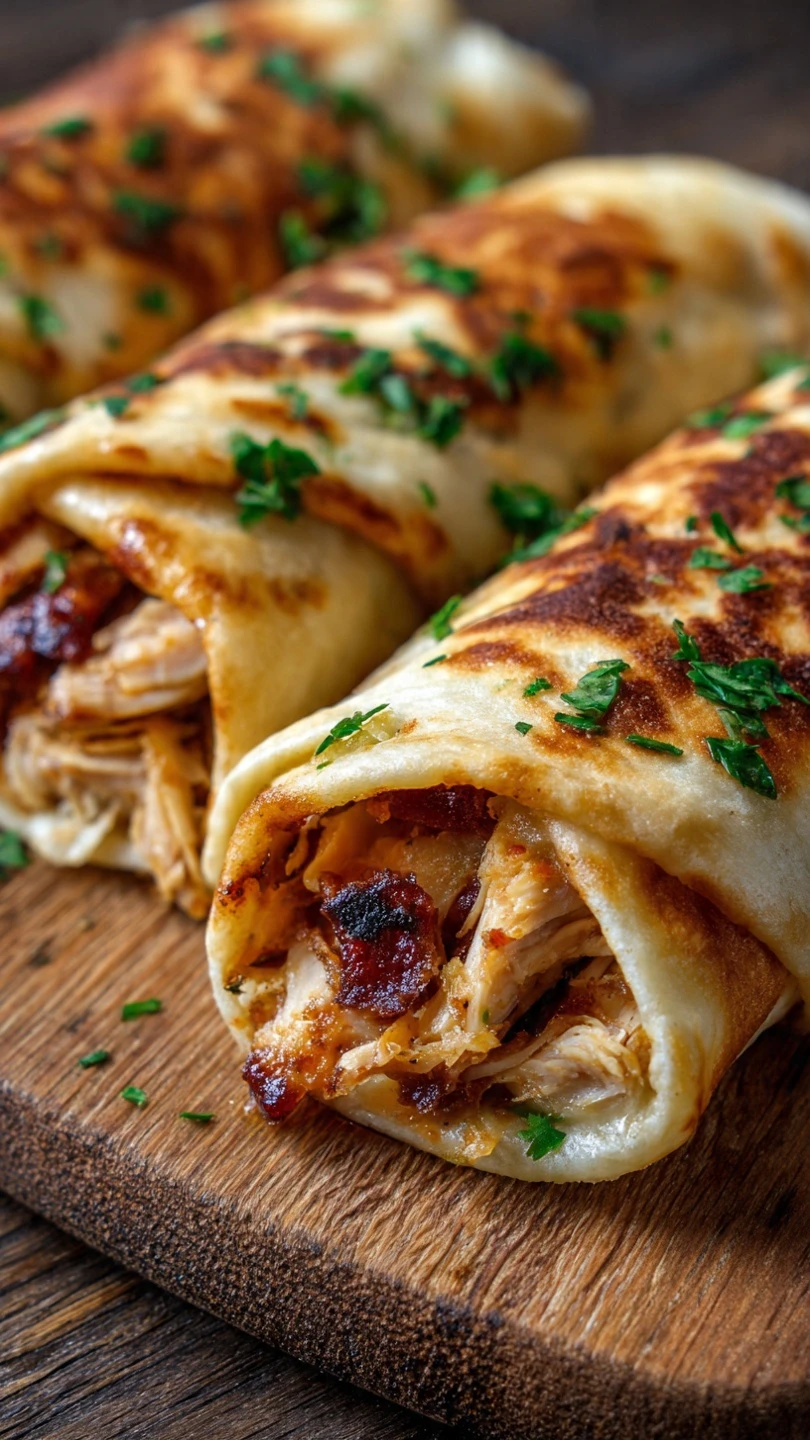 Air Fryer Chicken And Mozzarella Wraps