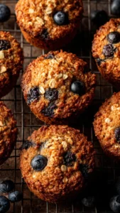 Banana Blueberry Oatmeal Muffins