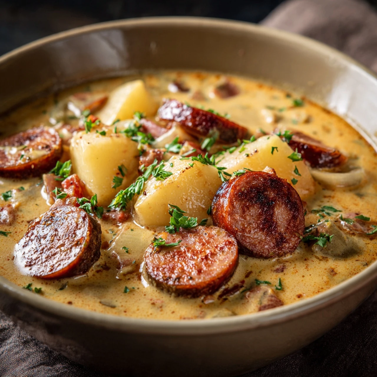 Best Cajun Potato Soup With Sausage Recipe Creamy Andouille Sausage Potato Soup Spicy Cajun Potato Cheese Soup How To Make...