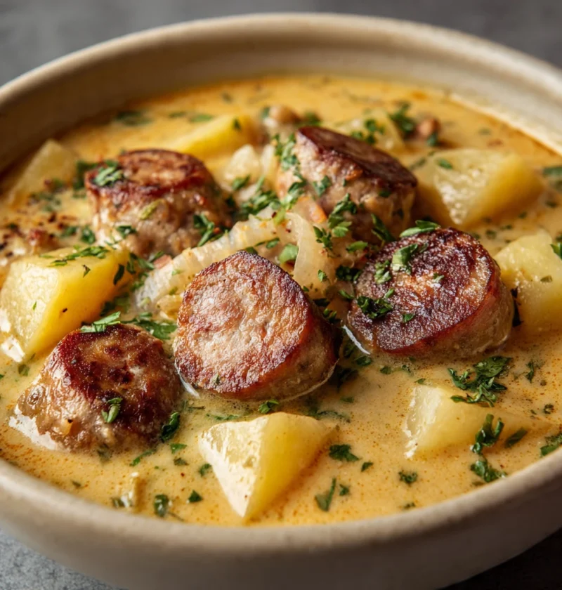Best Cajun Potato Soup With Sausage Recipe Creamy Andouille Sausage Potato Soup Spicy Cajun Potato Cheese Soup How To Make...
