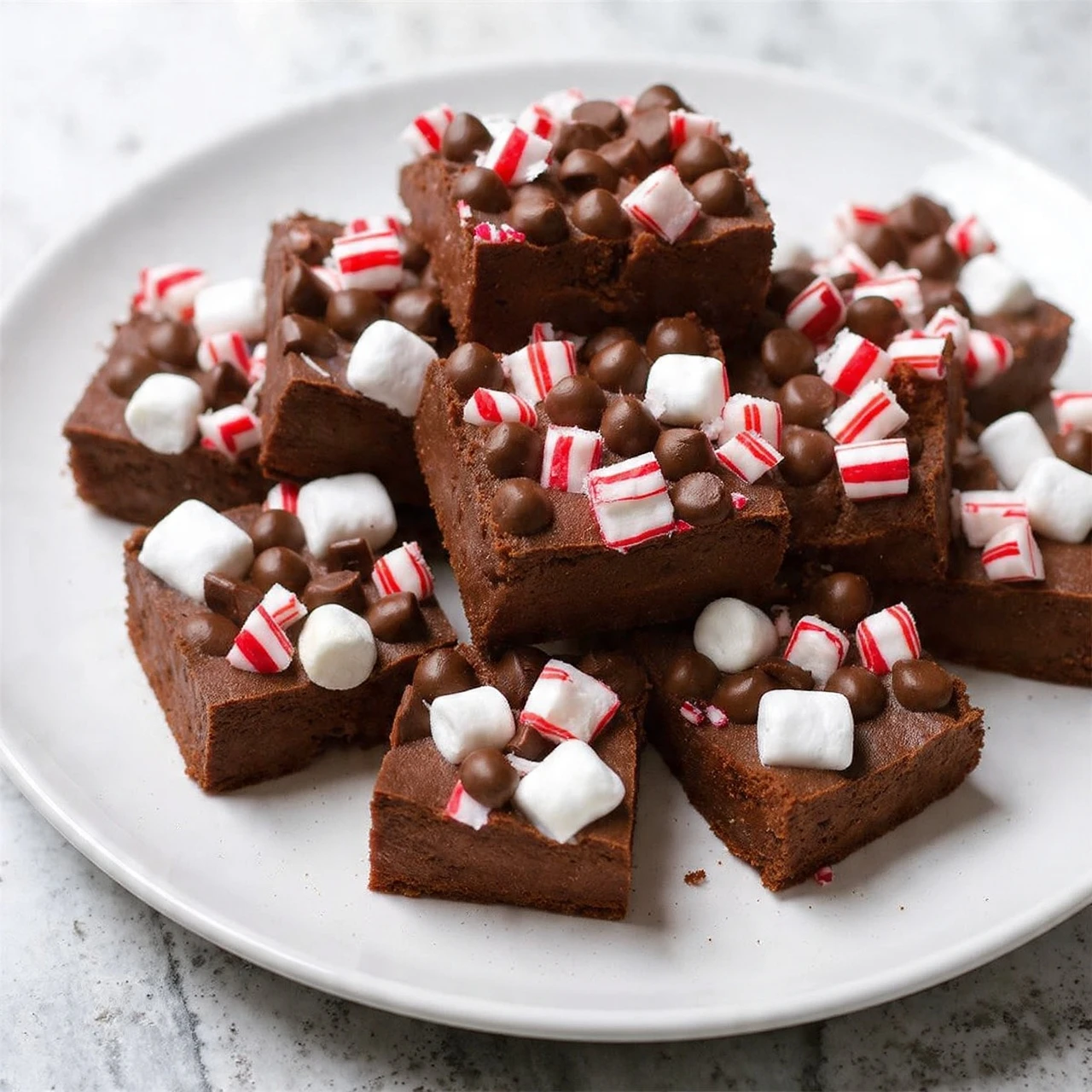 Hot Chocolate Peppermint Fudge