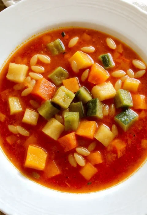 Best Vegetable Orzo Soup Recipe Low-calorie Orzo Vegetable Soup Easy Healthy Orzo Soup Homemade Vegetable Orzo Soup Diet V...