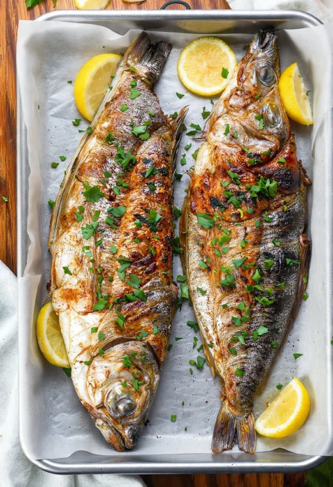 Best Whole Roasted Branzino Recipe How To Cook Branzino In Oven Mediterranean Whole Roasted Branzino Whole Roasted Branzin...