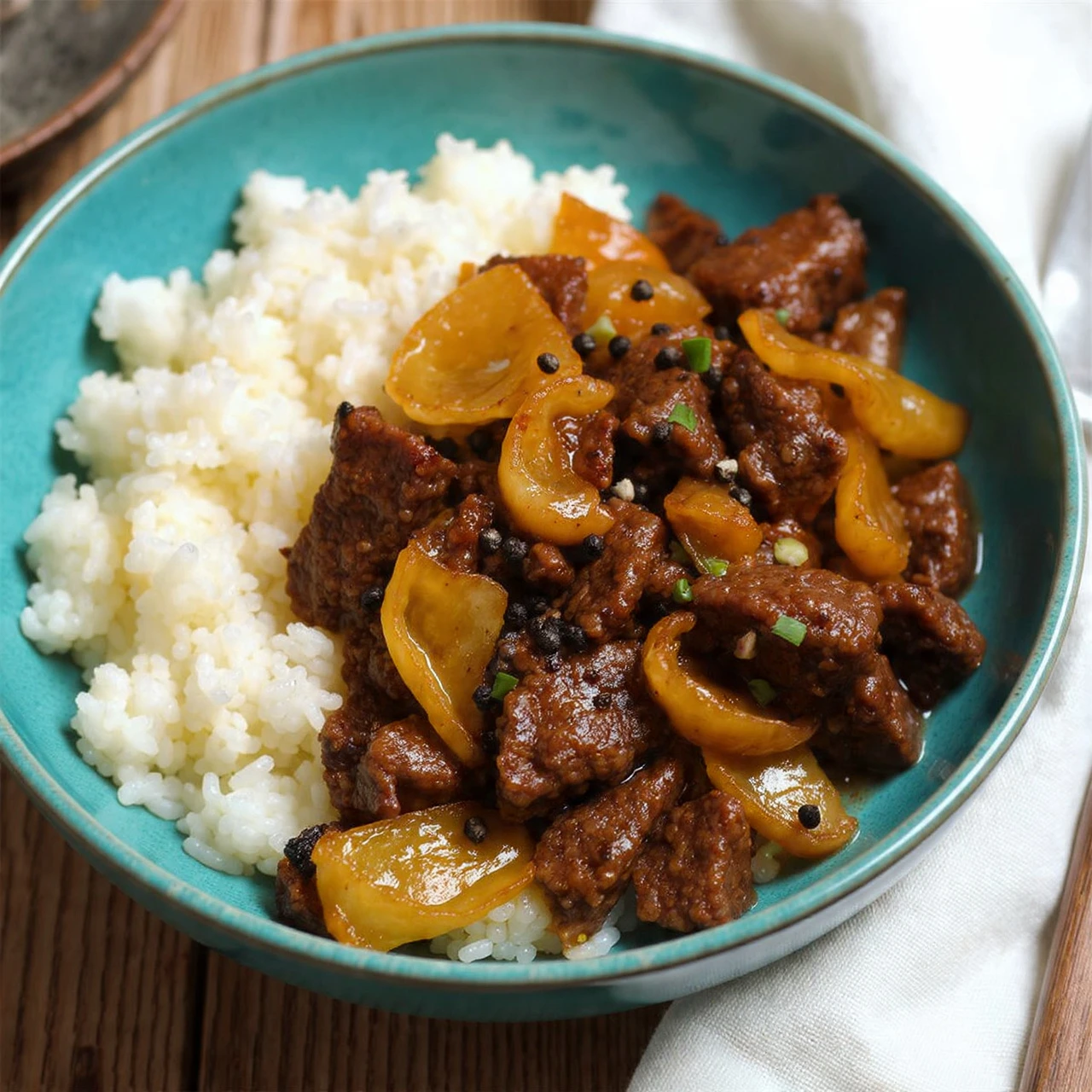 Black Pepper Beef and Cabbage Stir-Fry