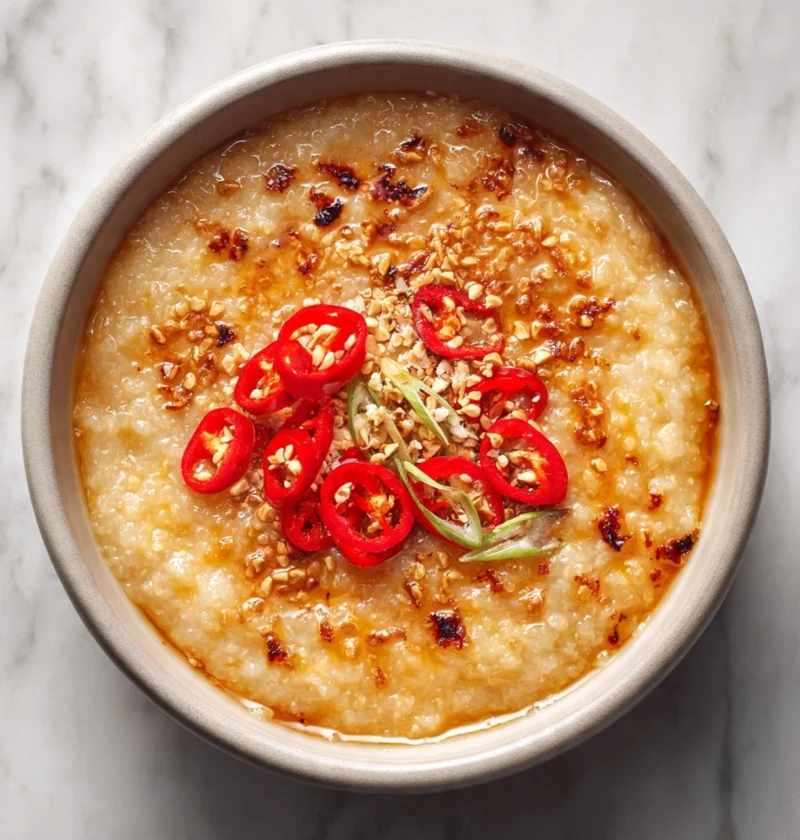 Butternut Squash Congee Chile Oil