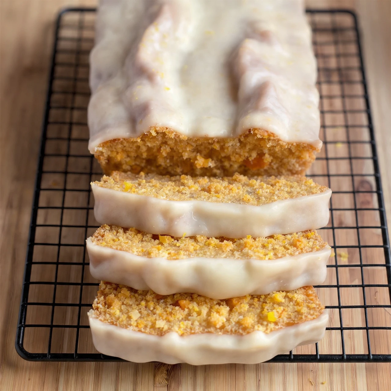 Carrot Loaf Cake Tangy Lemon Glaze