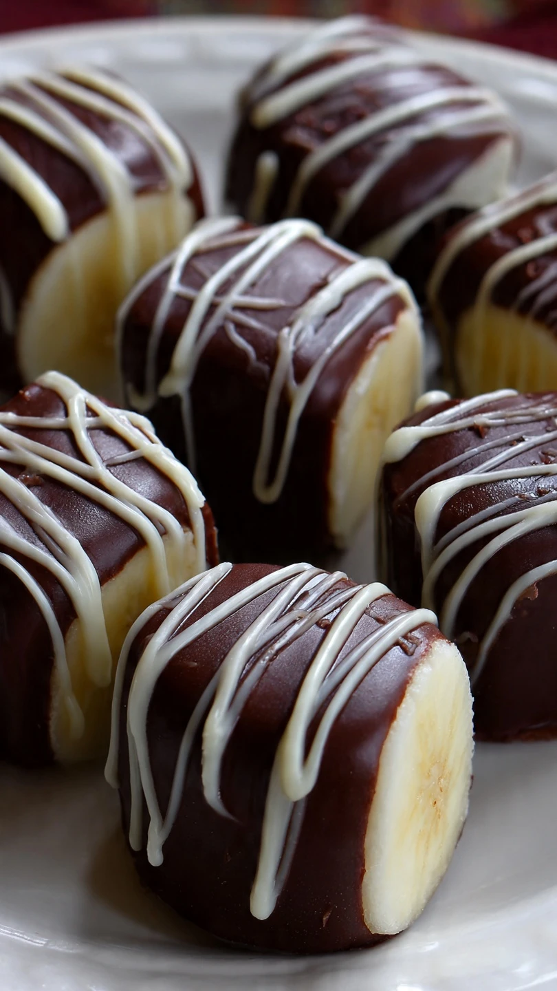 Chocolate Covered Banana Bites
