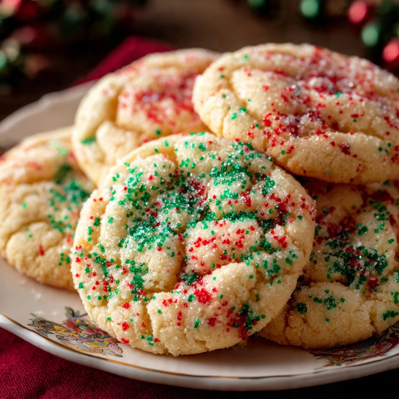 Christmas Sprinkle Sugar Cookies