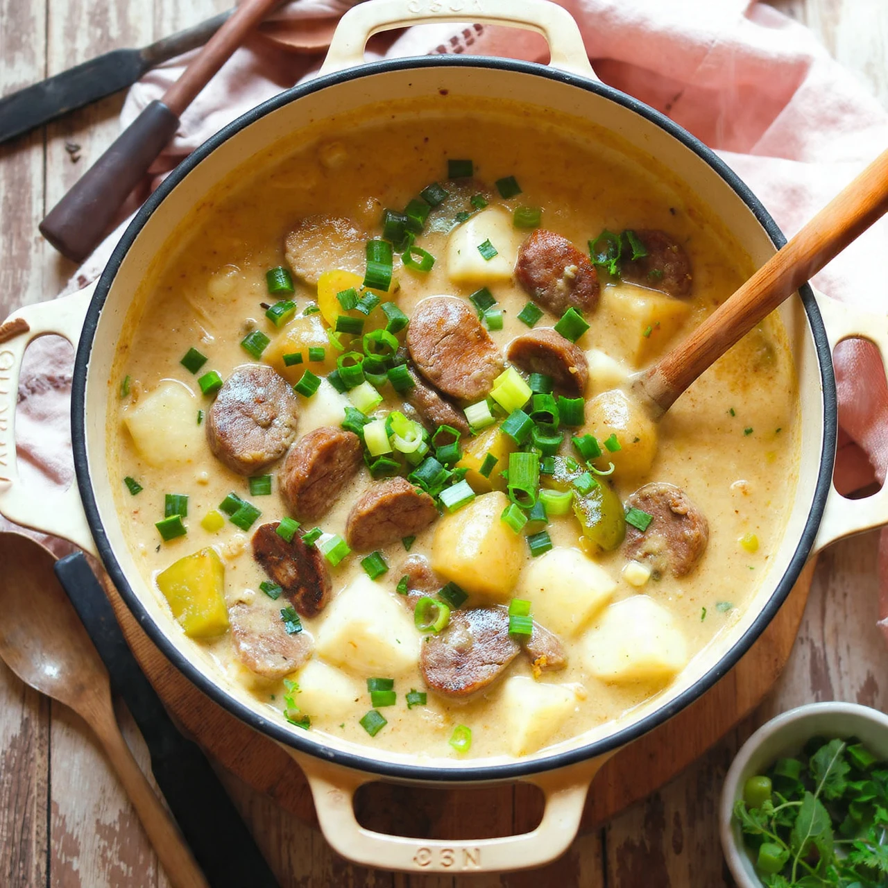 Classic Dutch Oven Cajun Potato Soup