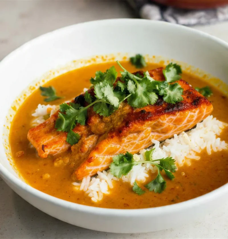 Coconutmiso Salmon Curry