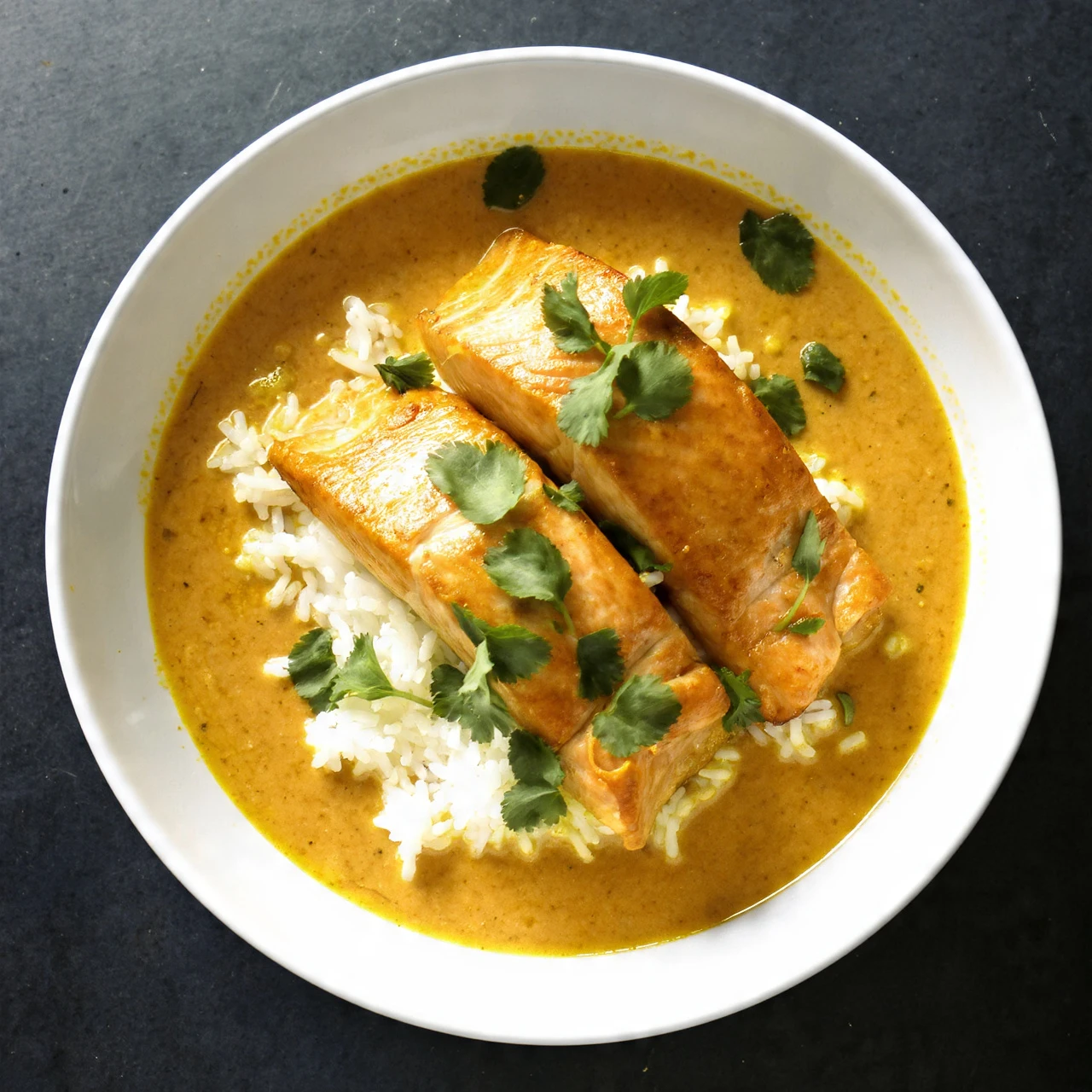 Coconutmiso Salmon Curry