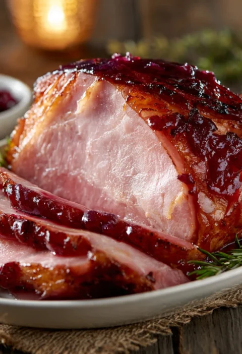 Cranberry Dijon Glazed Ham Recipe Easy Cranberry Dijon Ham Glaze Best Cranberry Dijon Glazed Ham How To Make Cranberry Dij...
