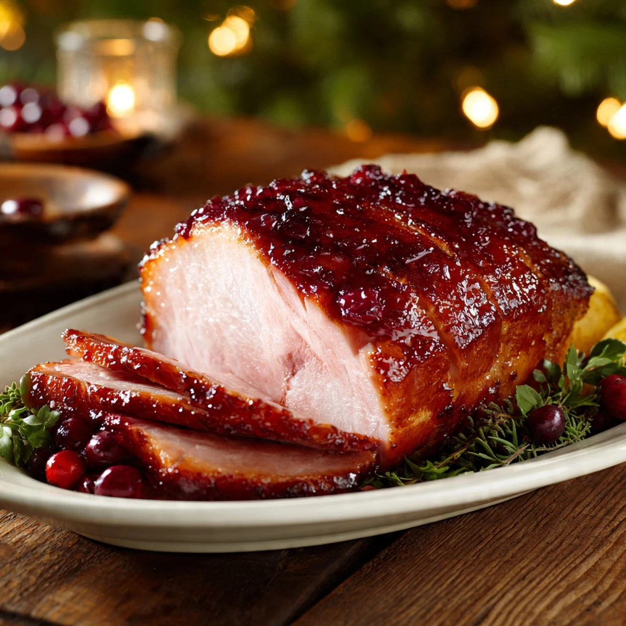 Cranberry Dijon Glazed Ham Recipe Easy Cranberry Dijon Ham Glaze Best Cranberry Dijon Glazed Ham How To Make Cranberry Dij...