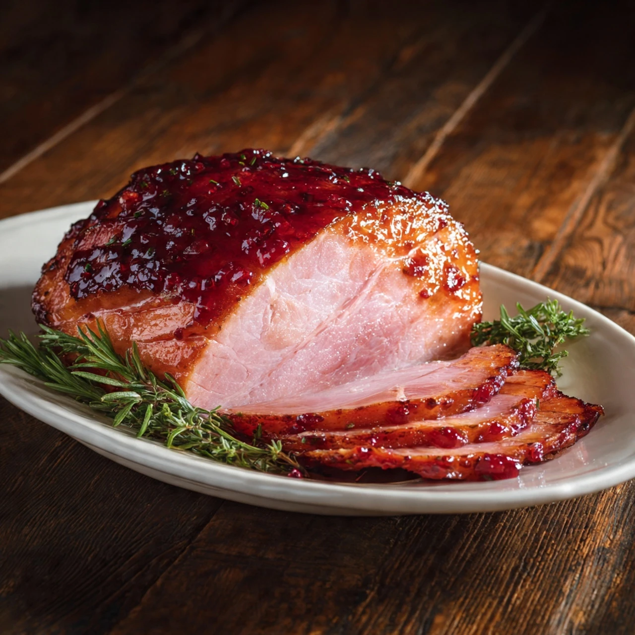 Cranberry Dijon Glazed Ham Recipe Easy Cranberry Dijon Ham Glaze Best Cranberry Dijon Glazed Ham How To Make Cranberry Dij...