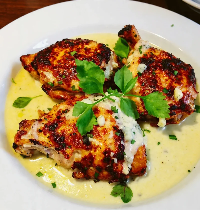 Creamy Garlic Chicken Thighs Recipe