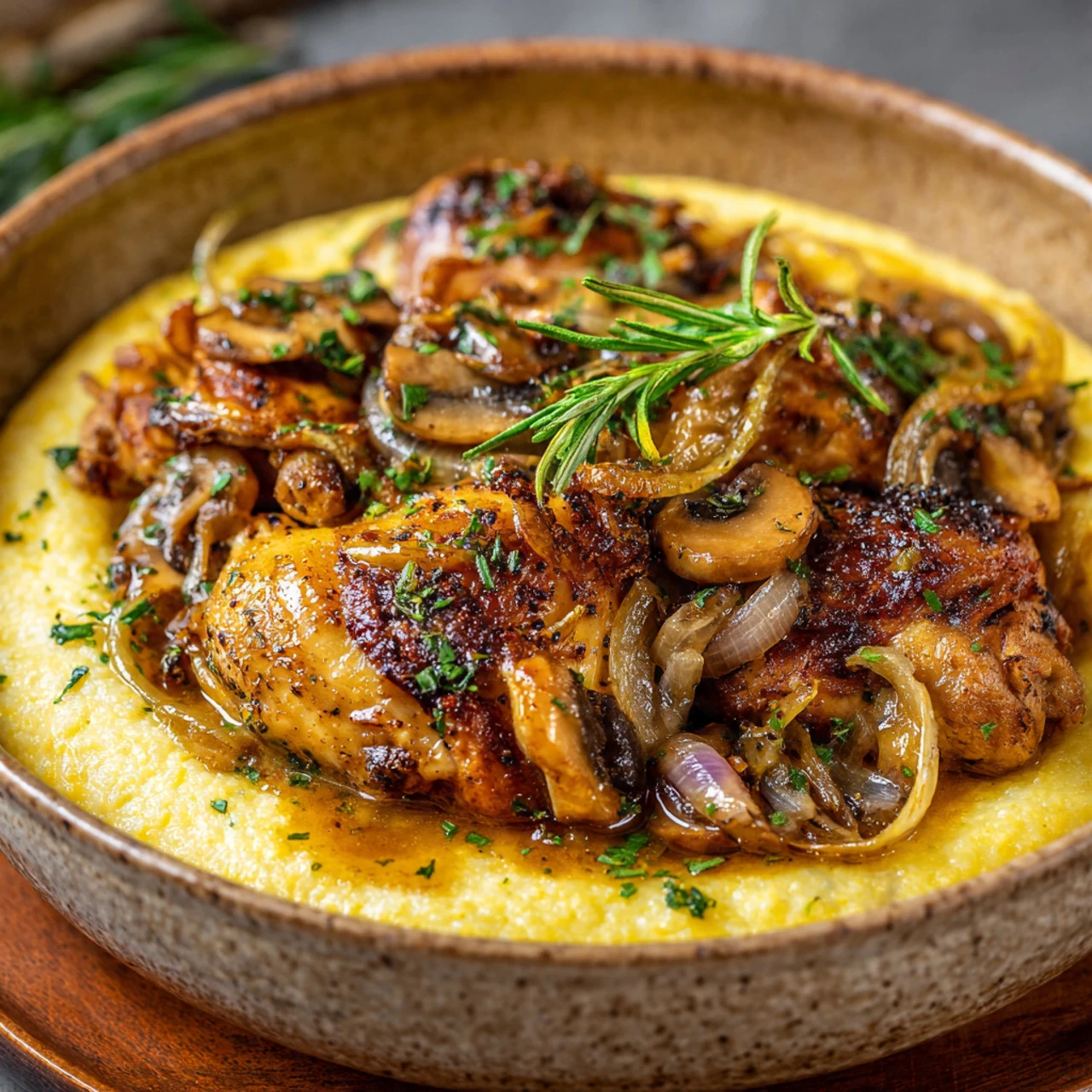 Creamy Polenta with Spicy Chicken: Indulgent Comfort Food Delight