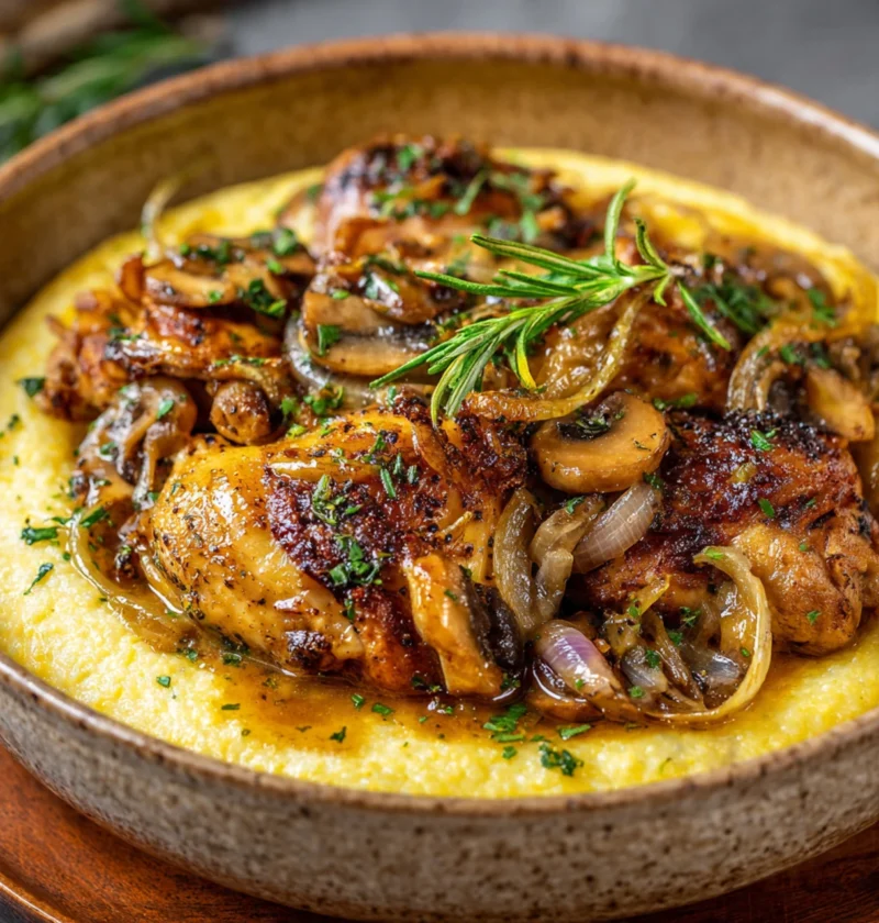 Creamy Polenta Spicy Chicken Recipe Best Polenta For Creamy Texture Spicy Chicken Toppings For Polenta How To Make Creamy ...