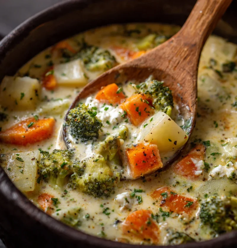 Creamy Vegetable Chowder Recipe Best Cheesy Vegetable Chowder Homemade Creamy Veggie Chowder Low Carb Creamy Vegetable Cho...