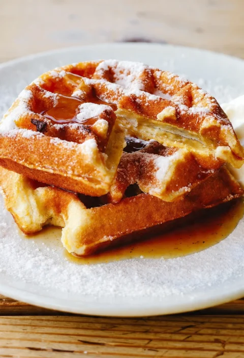 Crispy Fluffy Sourdough Discard Waffles Breakfast Favorite