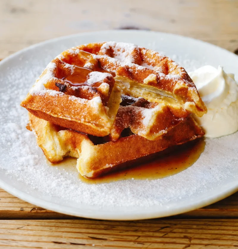 Crispy Fluffy Sourdough Discard Waffles Breakfast Favorite