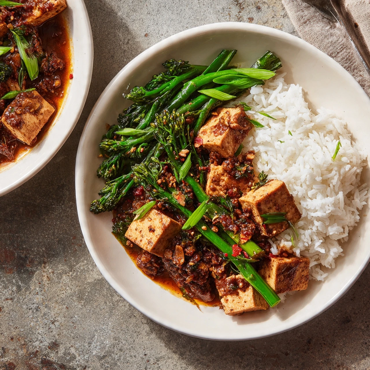 Crispy Tofu With Cashews and Blistered Snap Peas