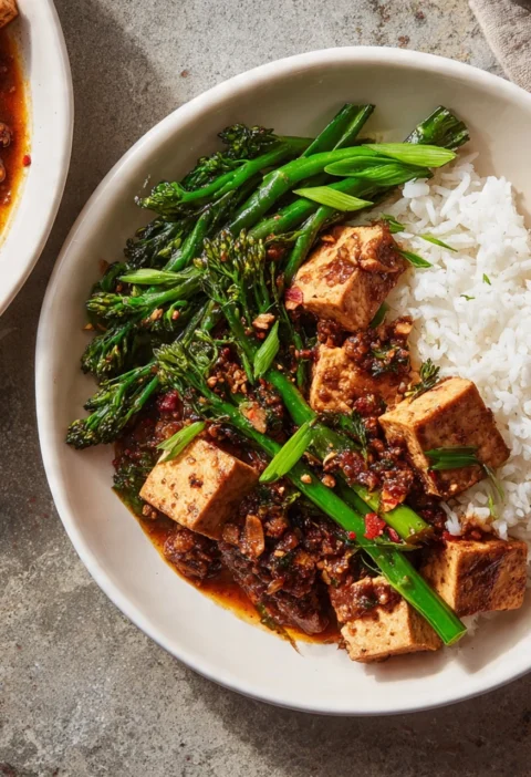 Crispy Tofu Cashews Blistered Snap Peas