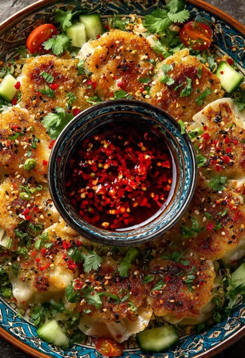 Dumpling Smashed Cucumber Salad Peanut Sauce