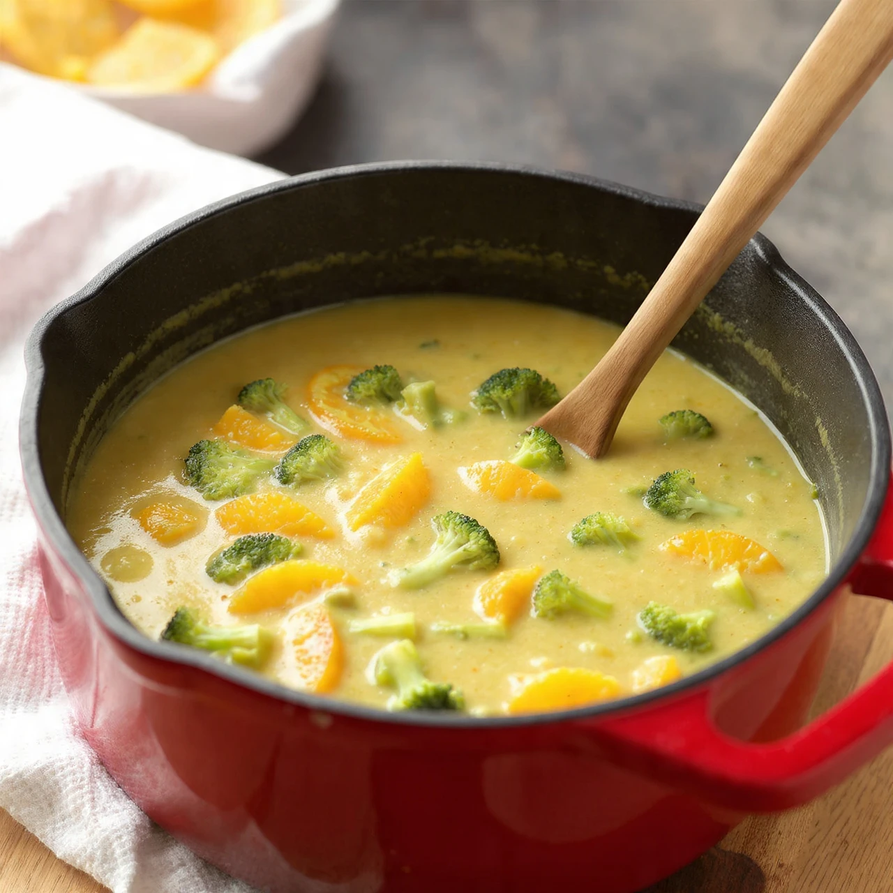 Easy Broccoli Cheddar Soup One Pot Recipe Quick Creamy Broccoli Soup Stovetop Best One Pot Broccoli Cheese Soup Vegetarian...