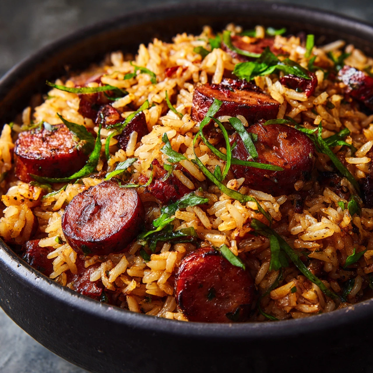 Easy Cajun Sausage Rice Skillet Recipe One-pan Cajun Sausage Dinner Quick Cajun Sausage And Rice Meal Best Skillet Recipes...