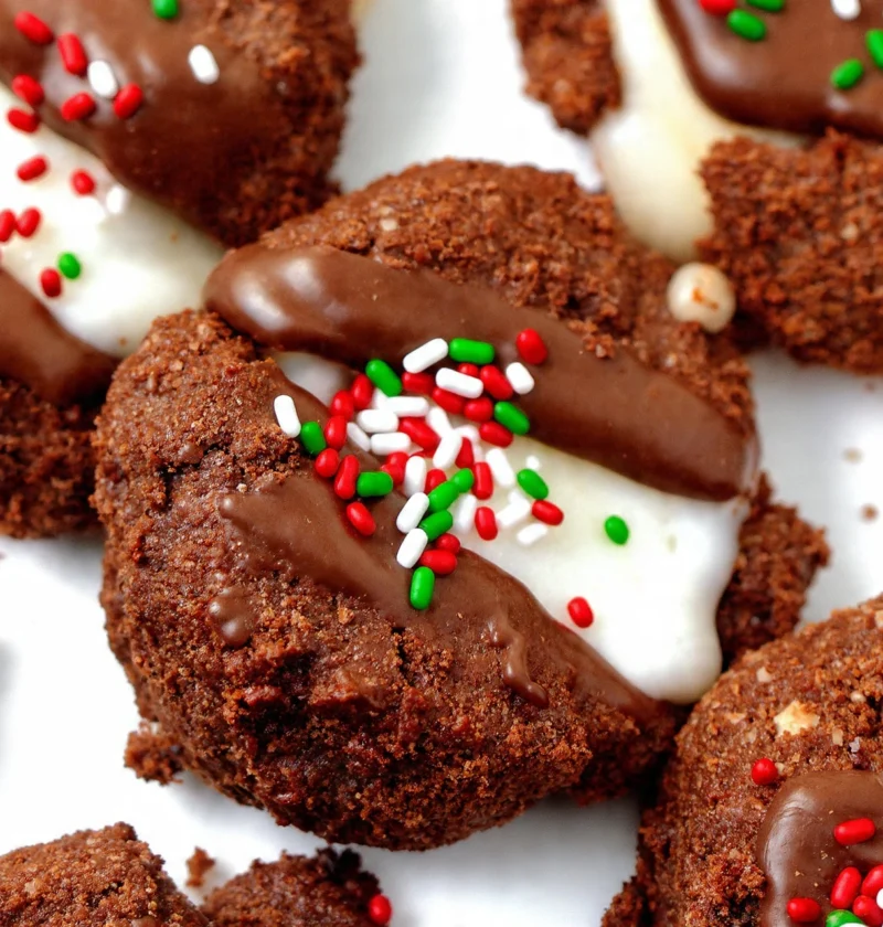 Easy Chocolate Peppermint Cookies Recipe Best Peppermint Chocolate Cookies Holiday Homemade Double Chocolate Peppermint Co...