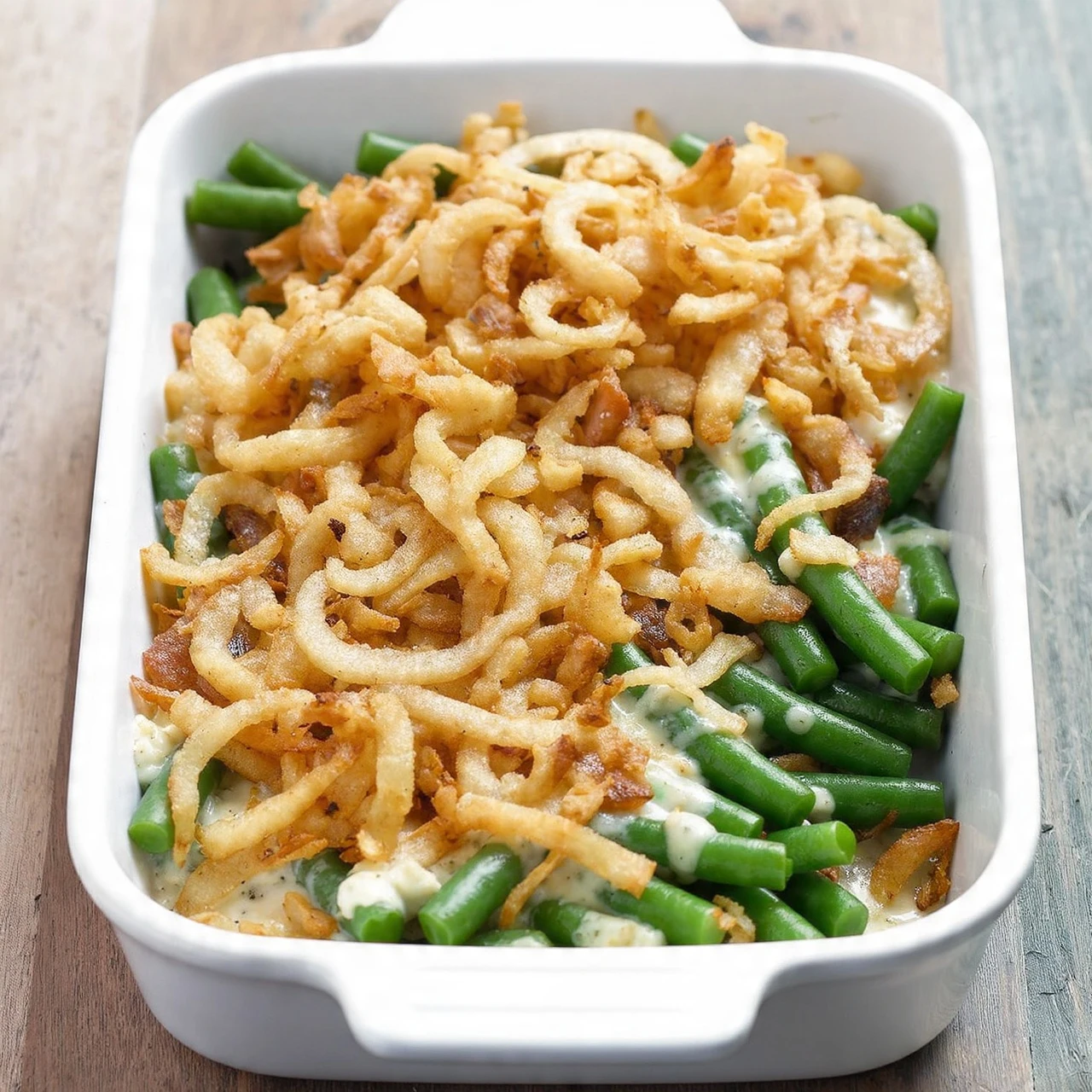 Easy Classic Green Bean Casserole Recipe Traditional Green Bean Casserole With Fried Onions Best Green Bean Casserole For ...
